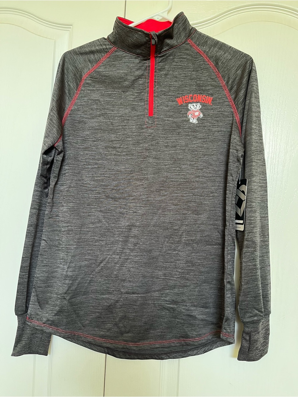 Colosseum Gray Heathered Quarter-Zip Pullover
